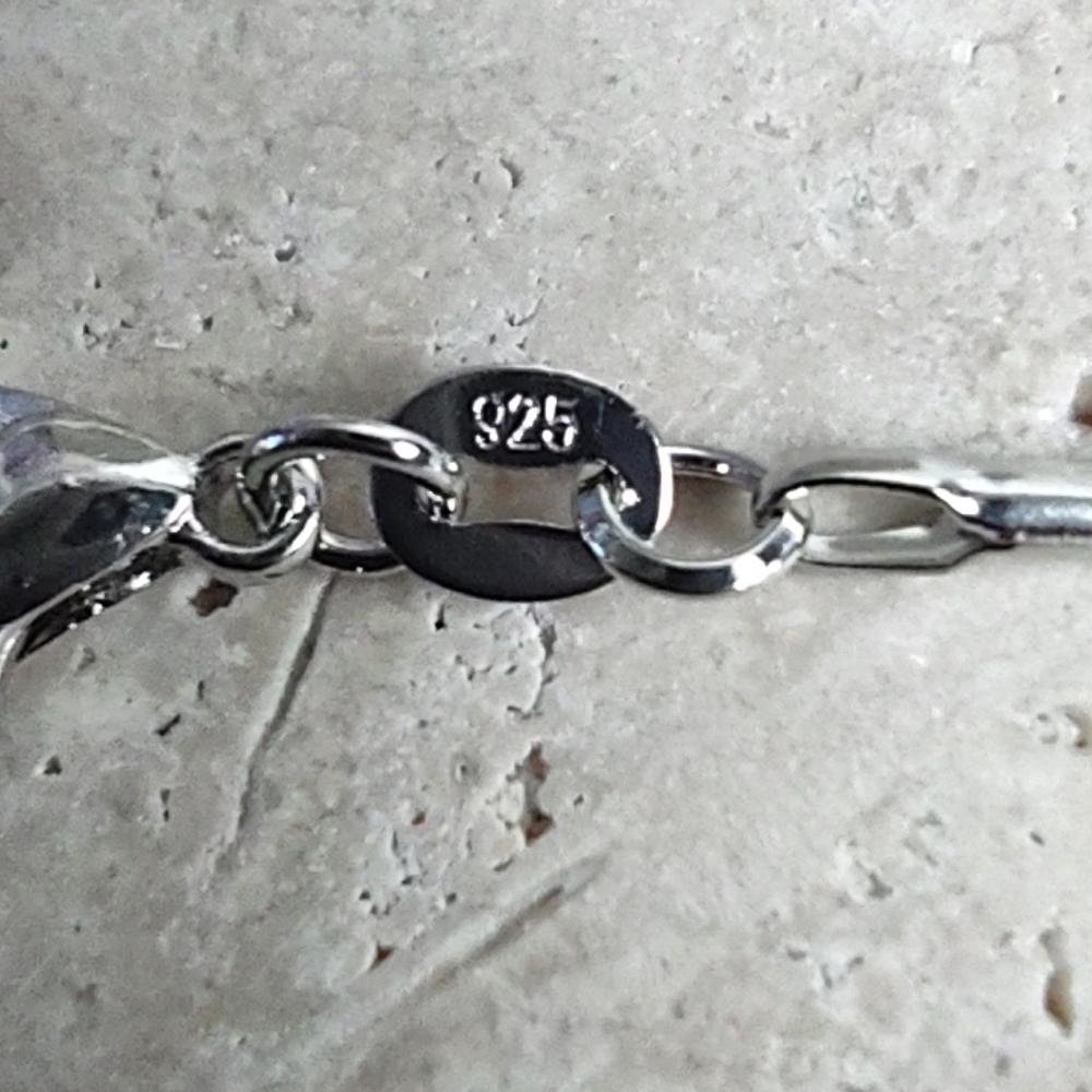 Black Onyx/Sterling Silver Cross Necklace - Picture 9 of 10
